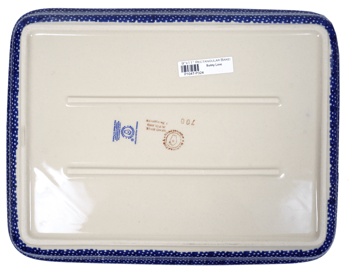 Baker, Rectangular, Shallow, 9" x 11" in "Bunny Love" by Manufaktura | P104T-P324