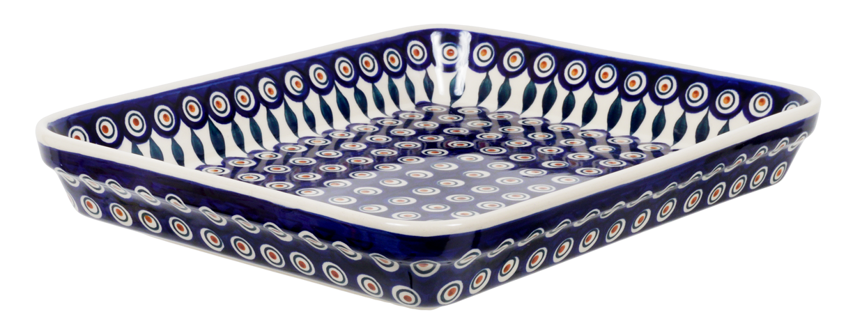 Baker, Rectangular, Shallow 10" x 13" in "Peacock" by Manufaktura | P105T-54