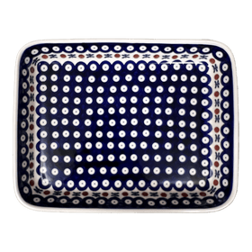 Polish Pottery 10" x 13" Rectangular Baker (Mosquito) | P105T-70 Additional Image at PolishPotteryOutlet.com