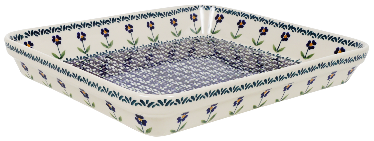 Baker, Rectangular, Shallow 10" x 13" in "Forget Me Not" by Manufaktura | P105T-ASS
