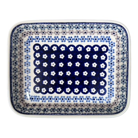 Polish Pottery 10" x 13" Rectangular Baker (Floral Chain) | P105T-EO37 Additional Image at PolishPotteryOutlet.com
