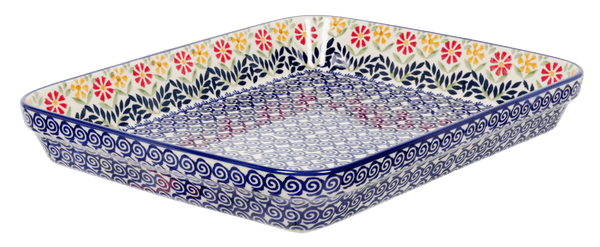 Polish Pottery - 9x11 Rectangular Baker - Cherry Dot - The Polish Pottery  Outlet