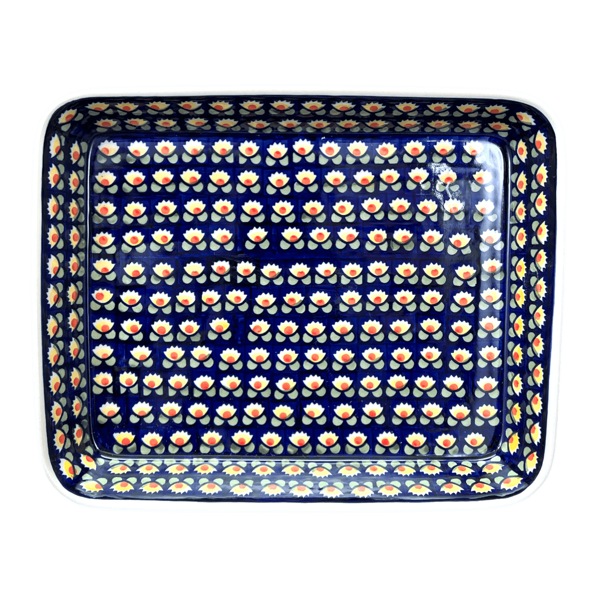 Baker, Rectangular, Shallow 10" x 13" in "Tulip Azul" by Manufaktura | P105T-LW
