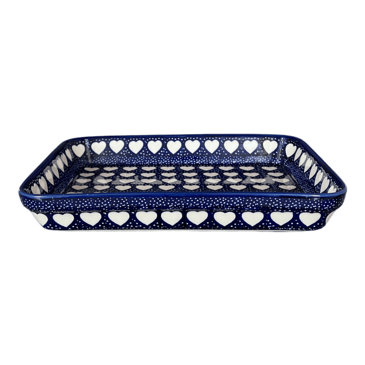 Baker, Rectangular, Shallow 10" x 13" in "Sea of Hearts" by Manufaktura | P105T-SEA