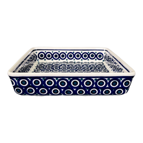 Polish Pottery 8" Square Baker (Eyes Wide Open) | P151T-58 Additional Image at PolishPotteryOutlet.com