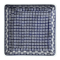 A picture of a Polish Pottery 8" Square Baker (Windows Around) | P151T-72 as shown at PolishPotteryOutlet.com/products/8-square-baker-windows-around-p151t-72