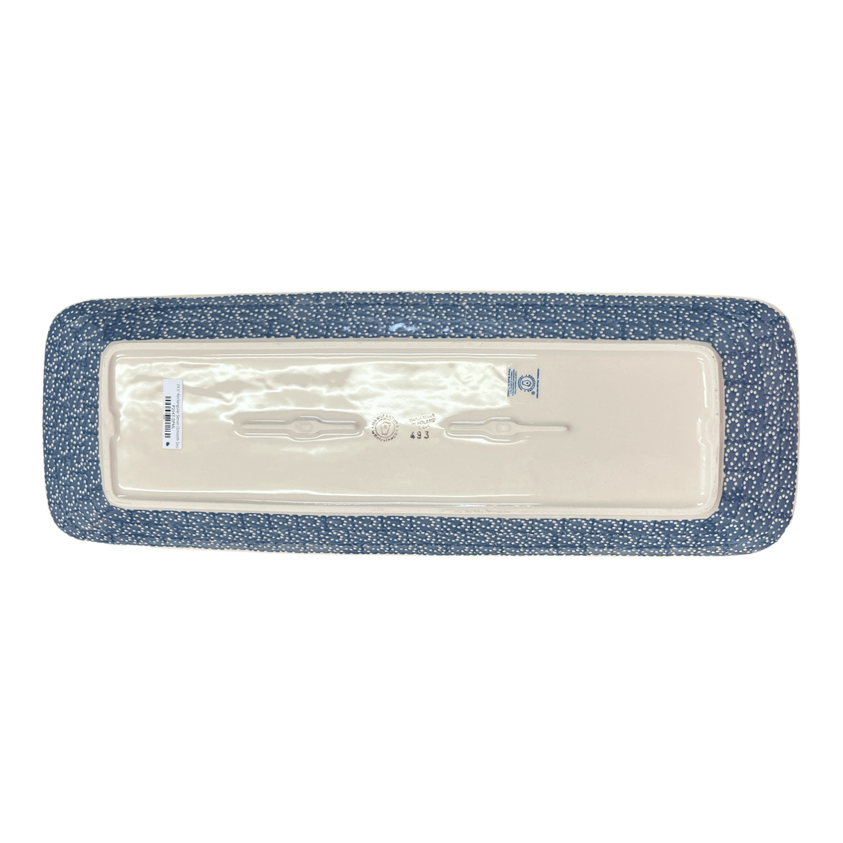 Platter, Rectangular, Long, 19.5" x 6.75" in "Smooth Seas" by Manufaktura | P204T-DPML