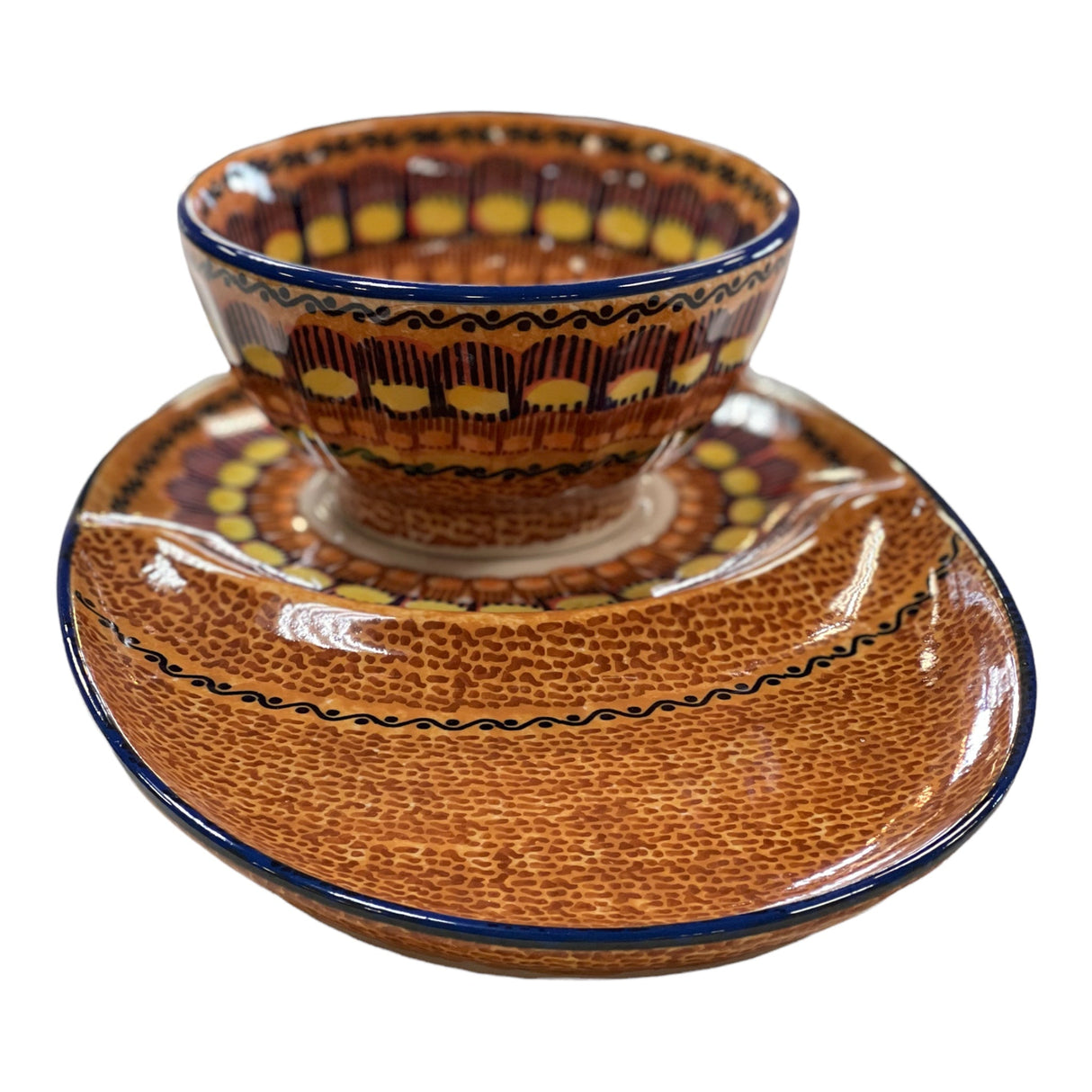 Plate, Oval, Soup & Sandwich, 11.75" x 7.25" in "Desert Sunrise" by Manufaktura | P006U-KLJ