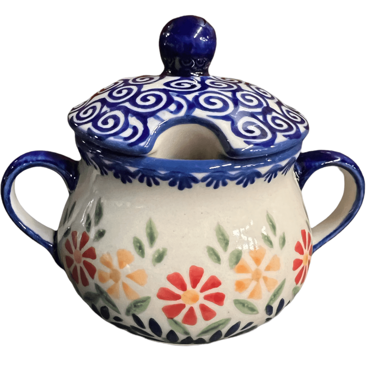 Bowl, Round, Sugar Bowl, 3.5" in "Flower Power" by Manufaktura | C015T-JS14