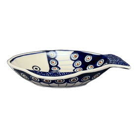 Polish Pottery Small Fish Platter (Peacock in Line) | S014T-54A Additional Image at PolishPotteryOutlet.com