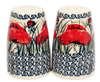 Polish Pottery 3.75" Salt and Pepper (Poppy Paradise) | S086S-PD01 at PolishPotteryOutlet.com