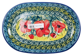 Polish Pottery 14 oz. Gravy Boat (Poppies in Bloom) | S119S-JZ34 Additional Image at PolishPotteryOutlet.com