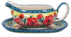 Polish Pottery 14 oz. Gravy Boat (Poppies in Bloom) | S119S-JZ34 at PolishPotteryOutlet.com