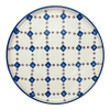Polish Pottery 9" Round Tray (Diamond Quilt) | T115U-AS67 at PolishPotteryOutlet.com