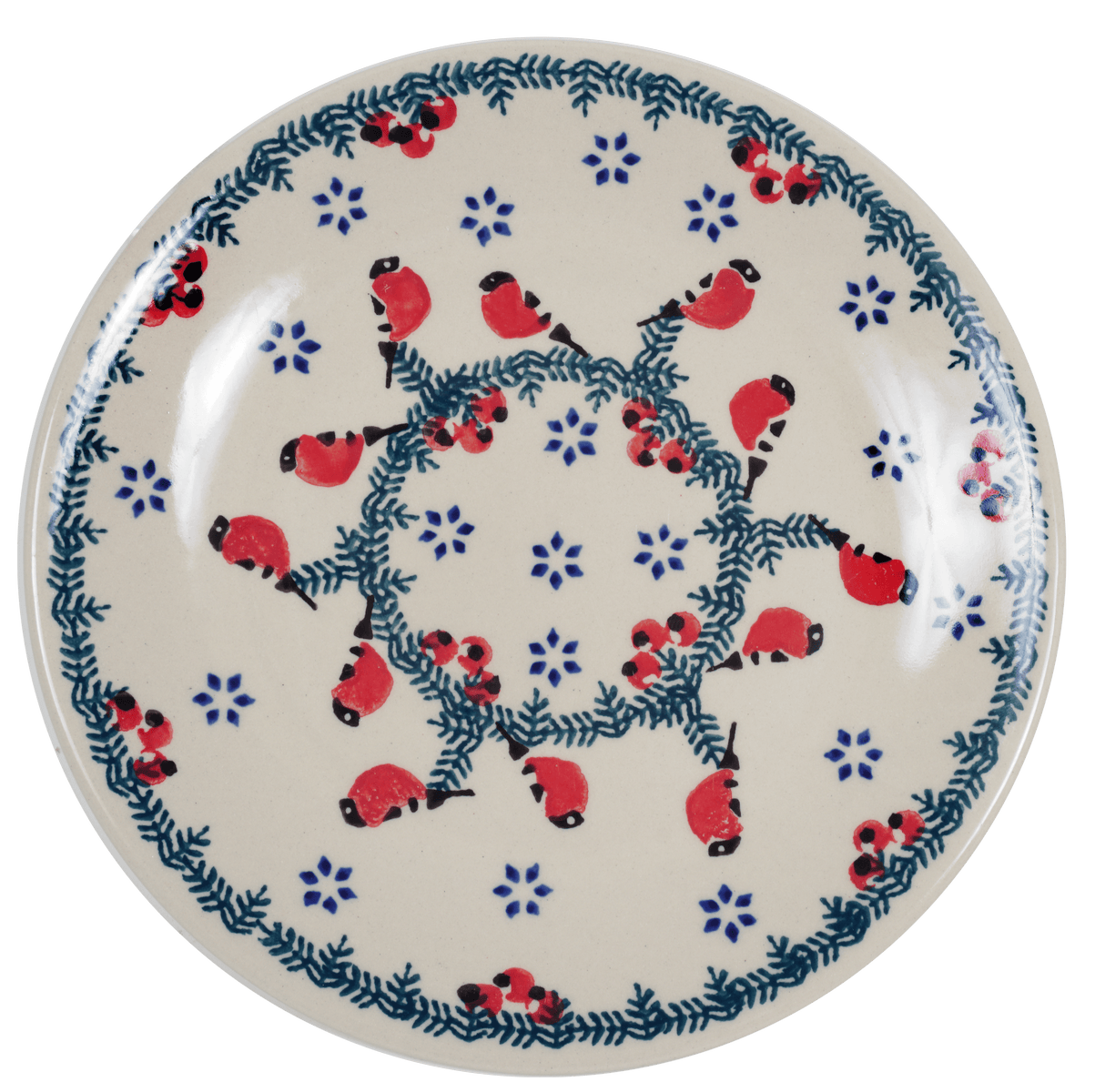 Plate, Round, Dessert, 6.5" in "Red Bird" by Manufaktura | T130T-GILE