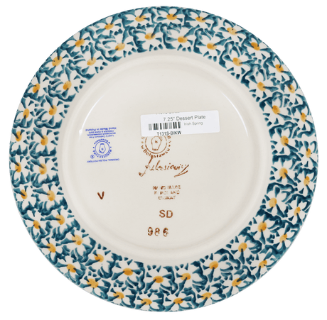 Plate, Round, Dessert, 7.25" in "Irish Spring" by Manufaktura | T131S-BIKW