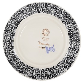 Polish Pottery 7.25" Dessert Plate (Duet in Black & Red) | T131S-DPCC Additional Image at PolishPotteryOutlet.com