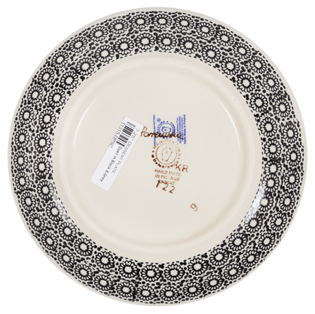 Plate, Round, Dessert, 7.25" in "Duet in Black & Grey" by Manufaktura | T131S-DPSC
