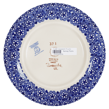 Plate, Round, Dessert, 7.25" in "Burning Thistle" by Manufaktura | T131S-P270