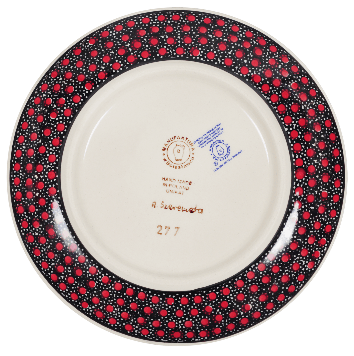 Plate, Round, Dessert, 7.25" in "Scarlet Night" by Manufaktura | T131S-WCZR