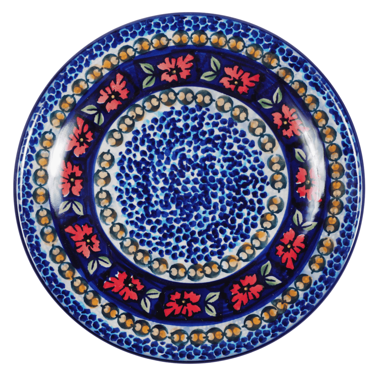 Plate, Round, Dessert, 7.25" in "Crimson Twilight" by Manufaktura | T131S-WK63
