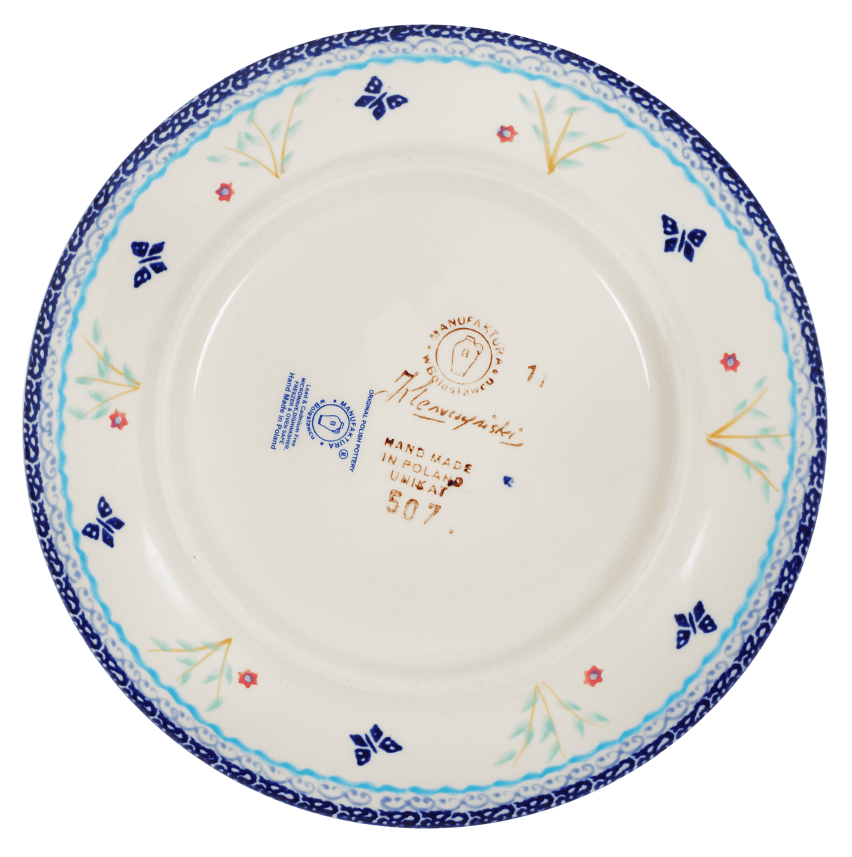 Plate, Round, Dessert, 7.25" in "Butterfly Bounty" by Manufaktura | T131S-WK76
