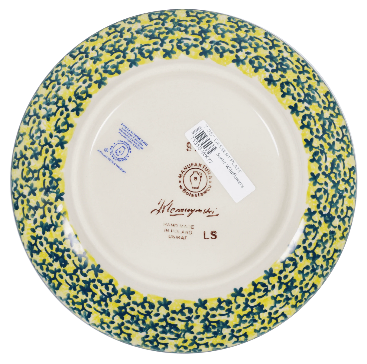 Plate, Round, Dessert, 7.25" in "Sunlit Wildflowers" by Manufaktura | T131S-WK77