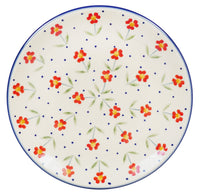 A picture of a Polish Pottery 7.25" Dessert Plate (Simply Beautiful) | T131T-AC61 as shown at PolishPotteryOutlet.com/products/725-dessert-plate-simply-beautiful