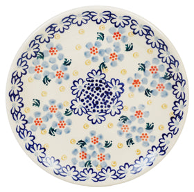 Polish Pottery 7.25" Dessert Plate (Periwinkles & Pinwheels) | T131T-AS42 Additional Image at PolishPotteryOutlet.com