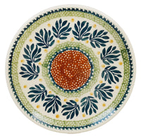 A picture of a Polish Pottery 7.25" Dessert Plate (Jungle Flora) | T131T-DPZG as shown at PolishPotteryOutlet.com/products/725-dessert-plate-jungle-fever