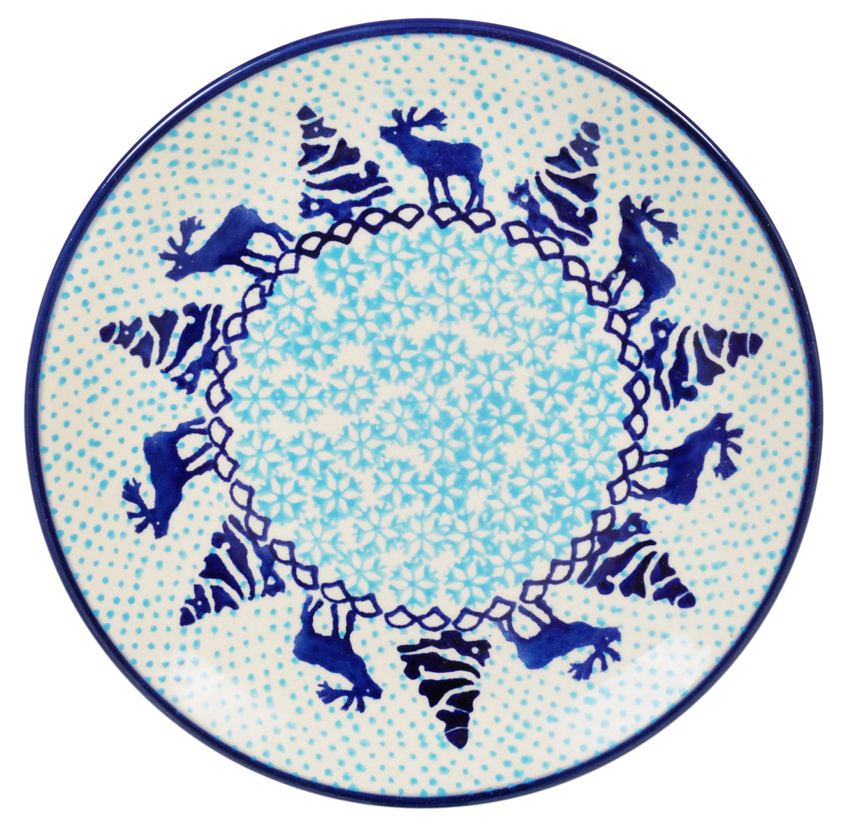 Plate, Round, Dessert, 7.25" in "Peaceful Season" by Manufaktura | T131T-JG24