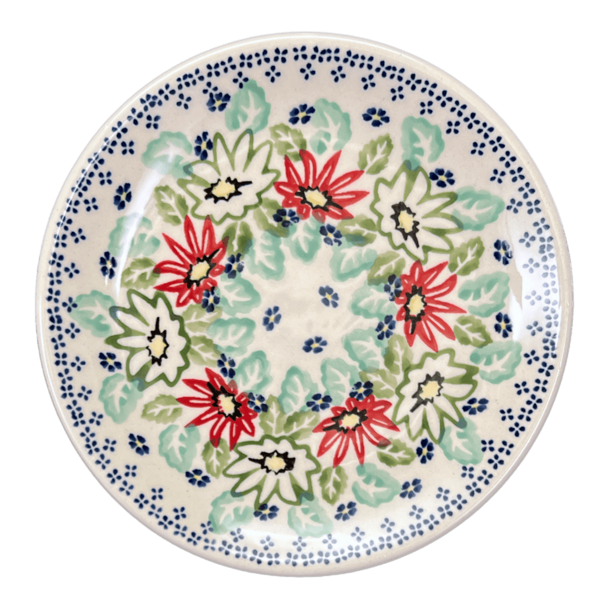 Plate, Round, Dessert, 7.25" in "Daisy Crown" by Manufaktura | T131T-MC20