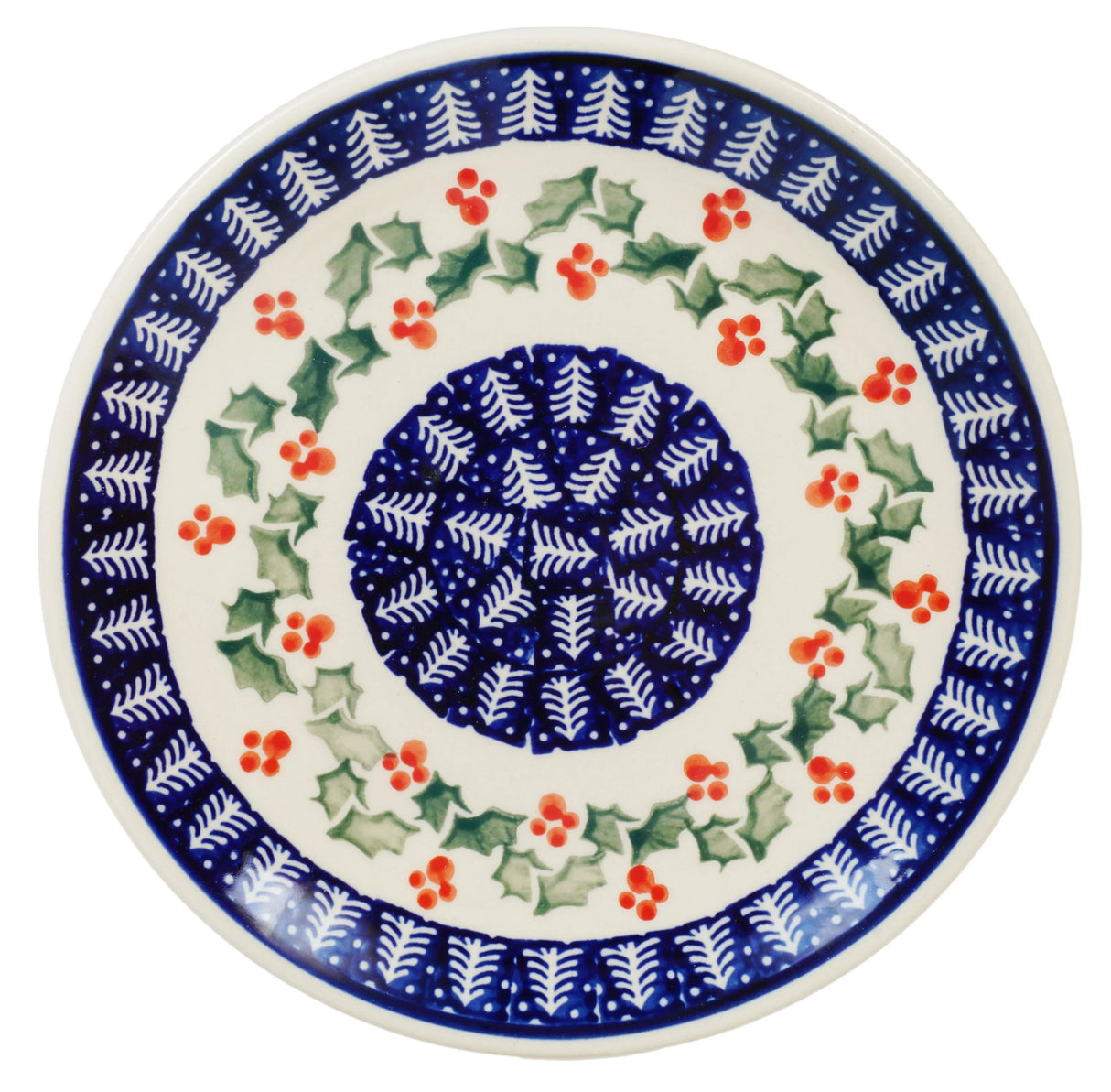 Plate, Round, Dessert, 7.25" in "Holiday Cheer" by Manufaktura | T131T-NOS2