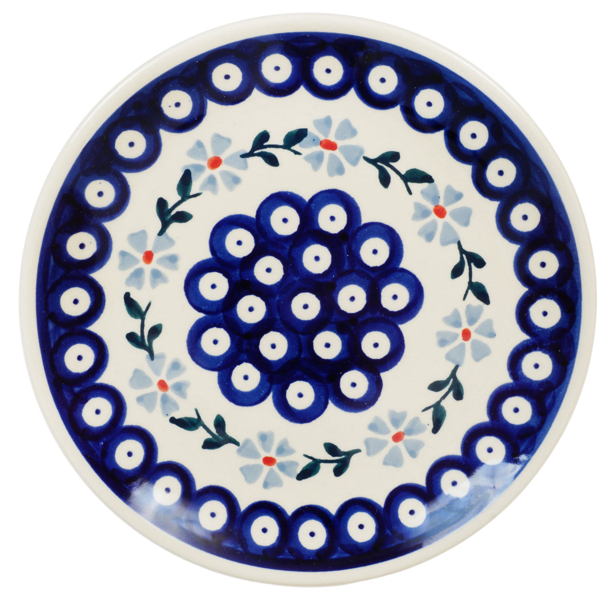 Plate, Round, Dessert, 7.25" in "Periwinkle Chain" by Manufaktura | T131T-P213