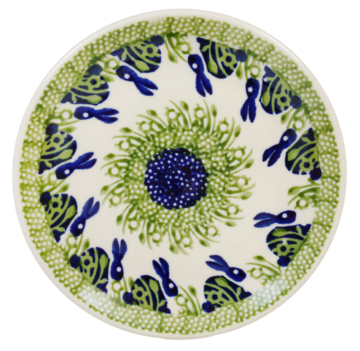 Plate, Round, Dessert, 7.25" in "Bunny Love" by Manufaktura | T131T-P324