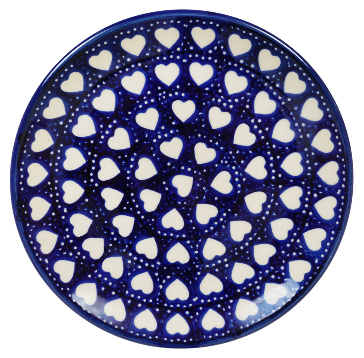 Plate, Round, Dessert, 7.25" in "Torrent of Hearts" by Manufaktura | T131T-SEM