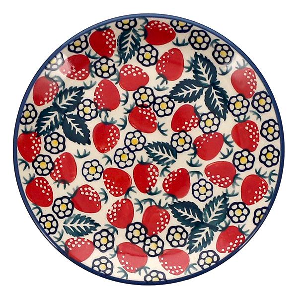 Plate, Round, Dessert, 7.25" in "Strawberry Fields" by Manufaktura | T131U-AS59