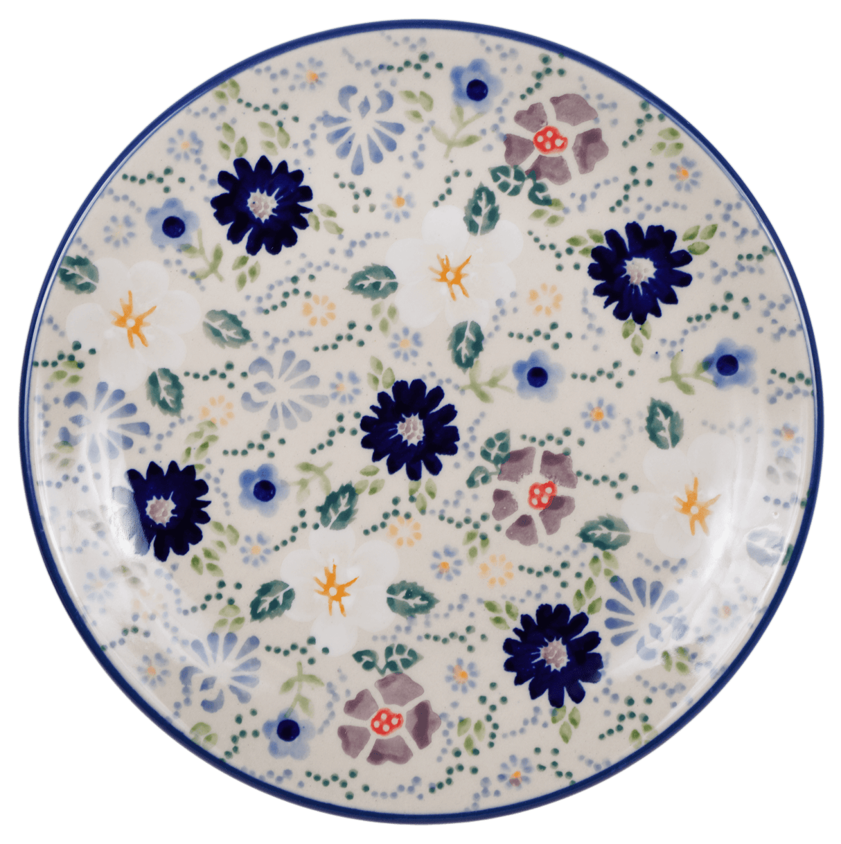 Plate, Round, Dessert, 7.25" in "Scattered Petals" by Manufaktura | T131S-EO35