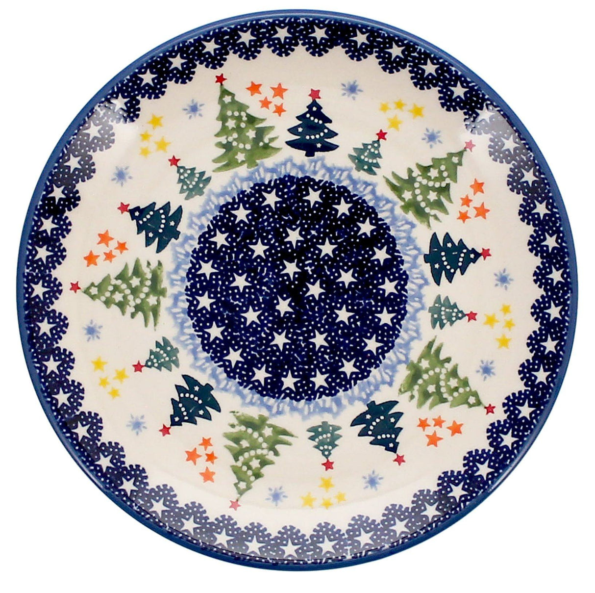 Plate, Round, Dessert, 7.25" in "Festive Forest" by Manufaktura | T131U-INS6