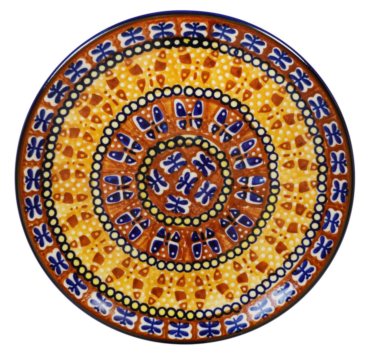 Plate, Round, Dessert, 7.25" in "Butterfly" by Manufaktura | T131U-KLM