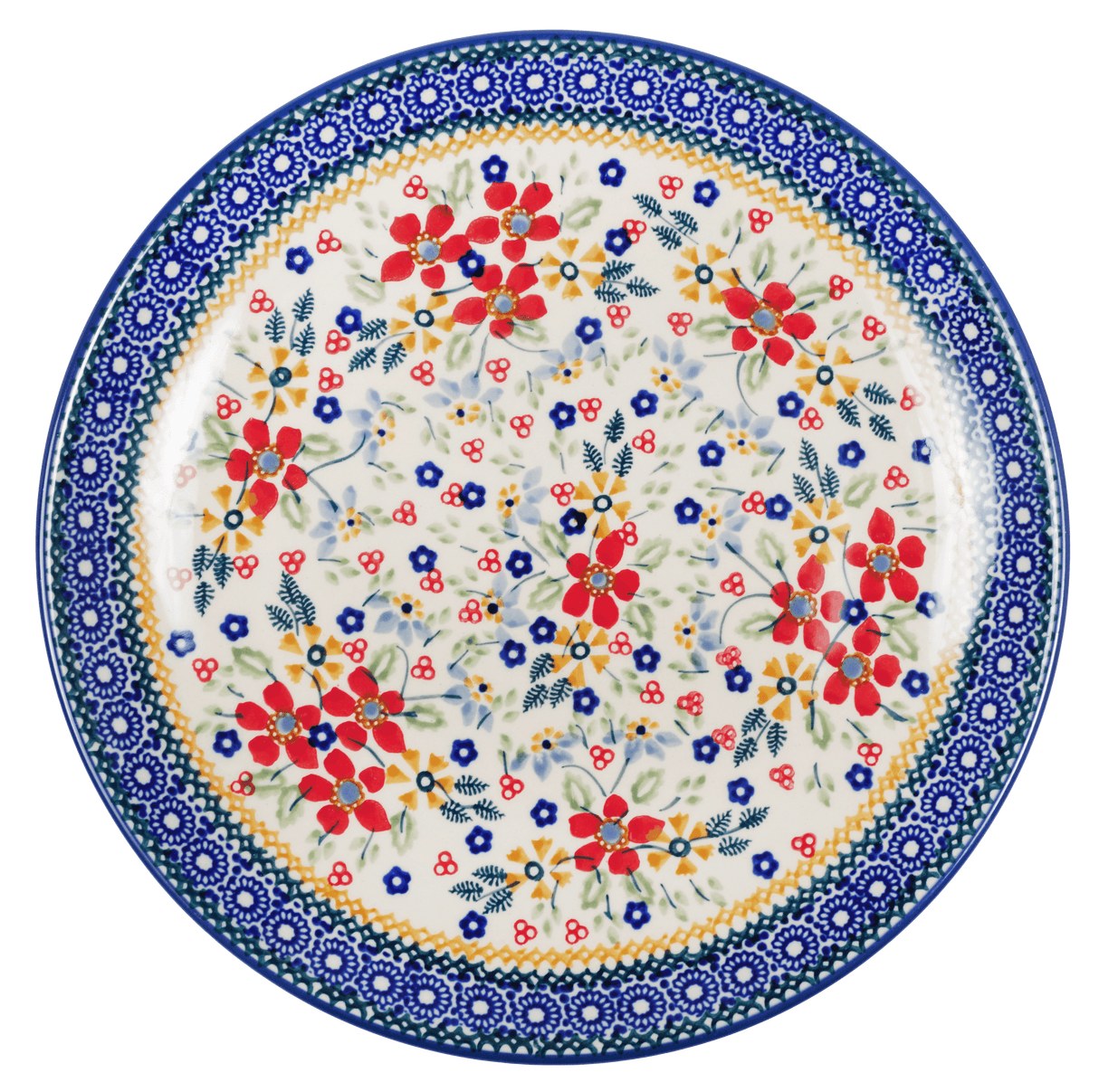 Plate, Round, Dinner, 10" in "Ruby Bouquet" by Manufaktura | T132S-DPCS