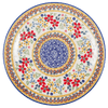 Polish Pottery 10" Dinner Plate (Ruby Duet) | T132S-DPLC at PolishPotteryOutlet.com