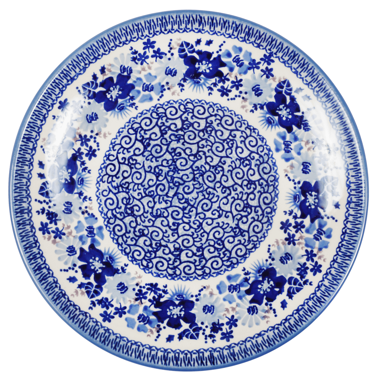 Plate, Round, Dinner, 10" in "Blue Life" by Manufaktura | T132S-EO39