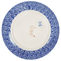 A picture of a Polish Pottery 10" Dinner Plate (Blue Life) | T132S-EO39 as shown at PolishPotteryOutlet.com/products/10-dinner-plate-blue-life