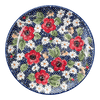 Polish Pottery 10" Dinner Plate (Poppies & Posies) | T132S-IM02 at PolishPotteryOutlet.com