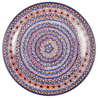 A picture of a Polish Pottery 10" Dinner Plate (Sweet Symphony) | T132S-IZ15 as shown at PolishPotteryOutlet.com/products/10-dinner-plate-sweet-symphony