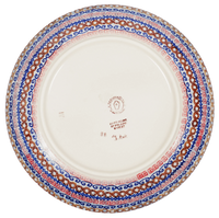 A picture of a Polish Pottery 10" Dinner Plate (Sweet Symphony) | T132S-IZ15 as shown at PolishPotteryOutlet.com/products/10-dinner-plate-sweet-symphony