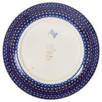 A picture of a Polish Pottery 10" Dinner Plate (Neon Lights) | T132S-IZ20 as shown at PolishPotteryOutlet.com/products/10-dinner-plate-neon-lights