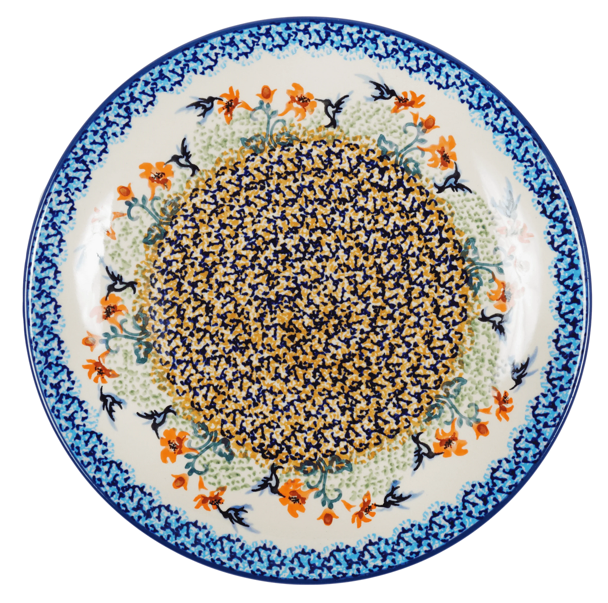 Plate, Round, Dinner, 10" in "Hummingbird Harvest" by Manufaktura | T132S-JZ35