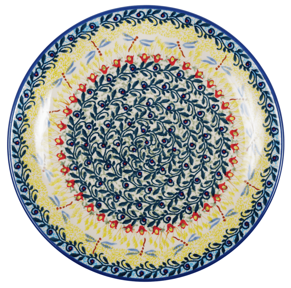 Plate, Round, Dinner, 10" in "Dragonfly Delight" by Manufaktura | T132S-JZ36